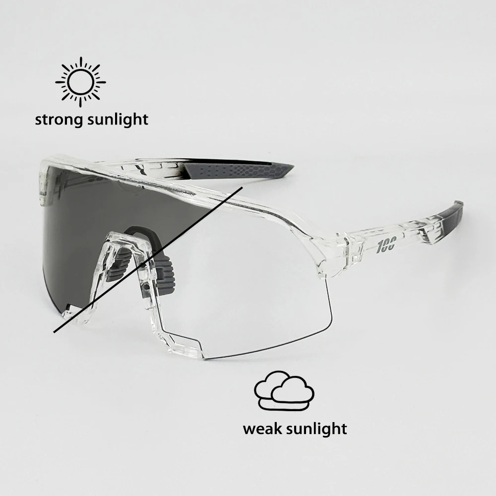 Photochromic Cycling and Sports Fashion Sunglasses for Outdoor and Road Activities