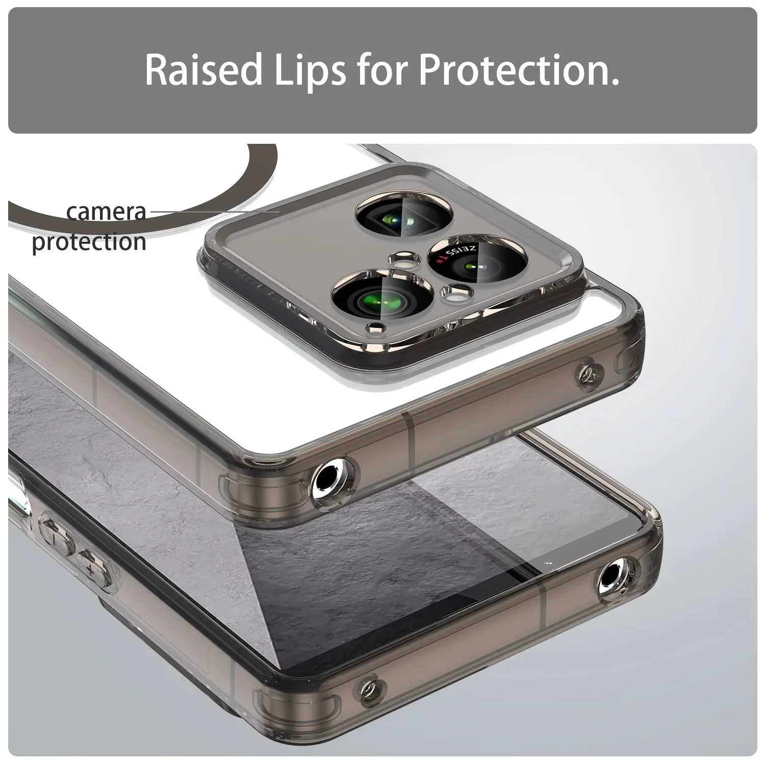 Clear Acrylic Hard Magnetic Shockproof Protective Case with MagSafe Compatibility