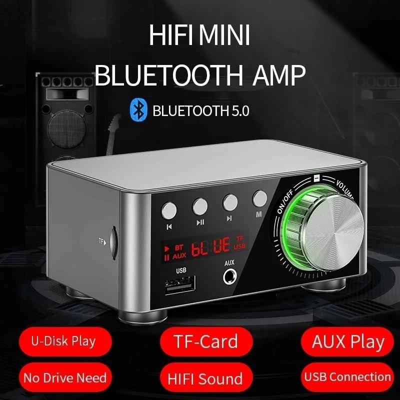 ミニオーディオ HiFi Bluetooth 5.0 パワークラス D アンプ Tpa3116