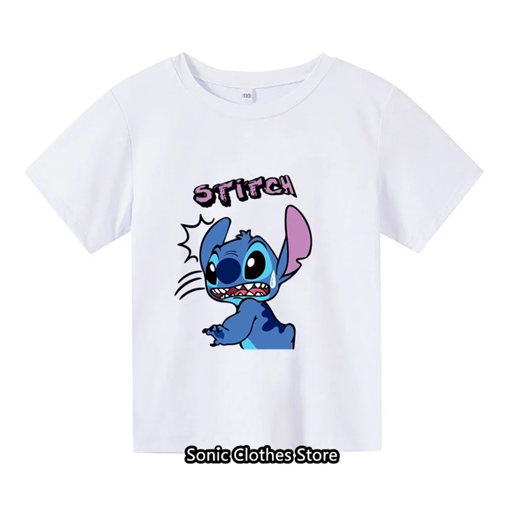 

2024 Lilo & Stitch Tshirt Kids Anime Summer Fashion Multiple Children's Cartoon Boy Girls T-shirts Men Women Short Sleeve