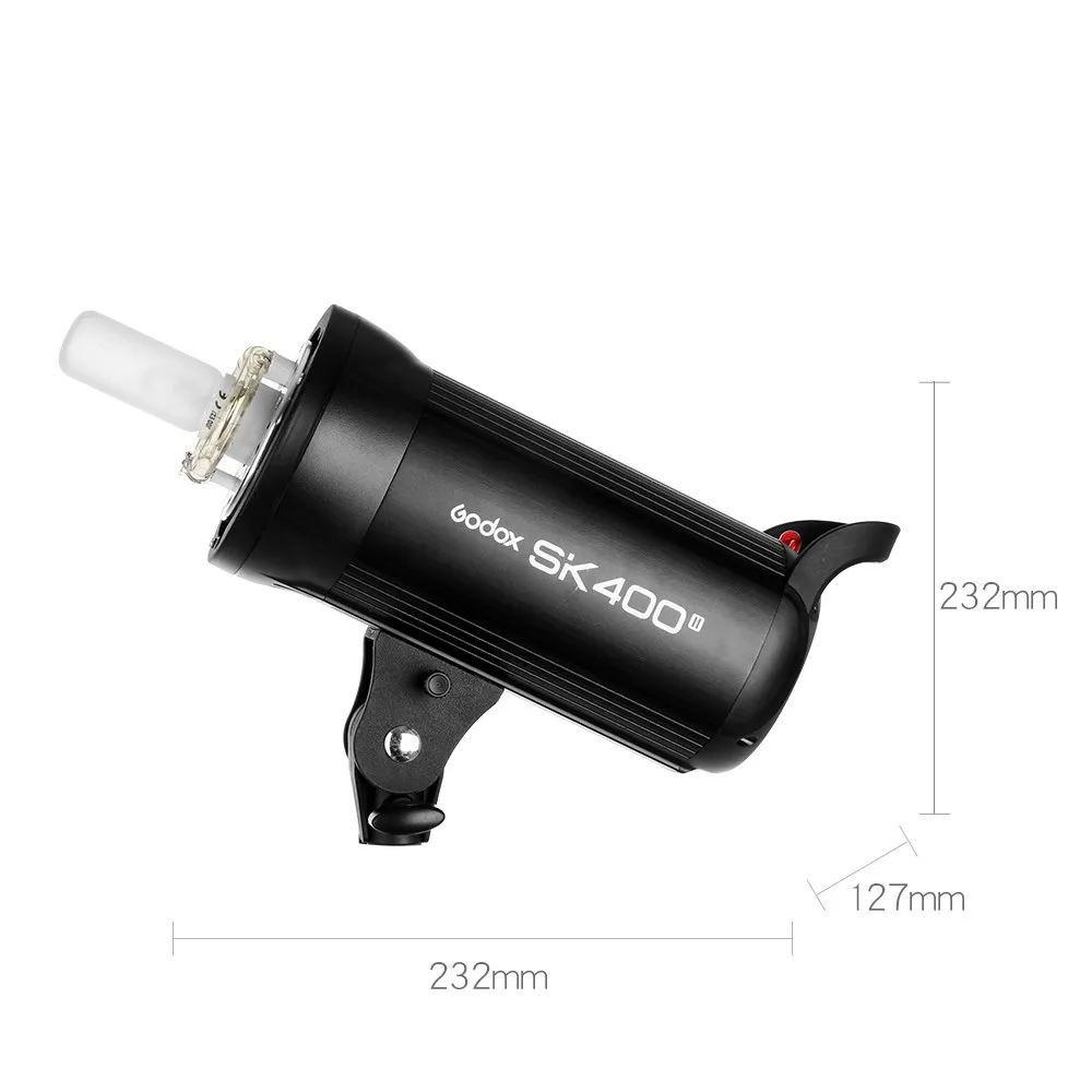 Godox SK400II 400Ws GN65 Professional Studio Flash Strobe + 2.8m Light Stand + 60x90cm Softbox + Trigger + Barn Door Kit 3