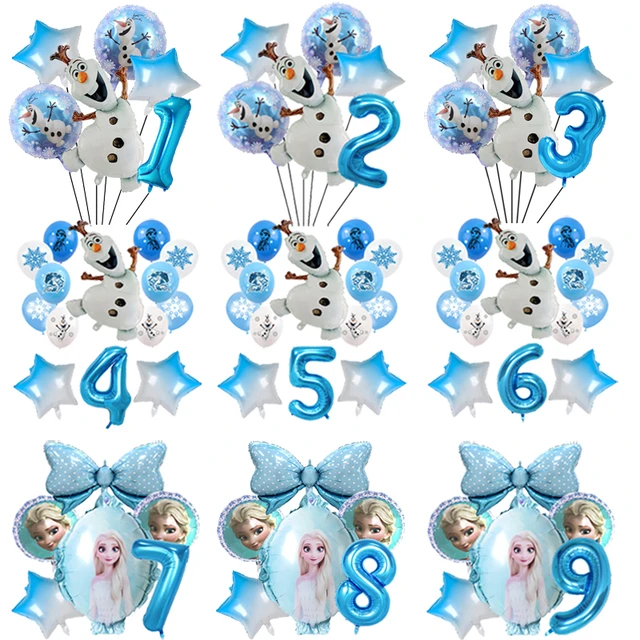 24 Personalised Frozen, Anna, Elsa, Olaf Stickers Round Party