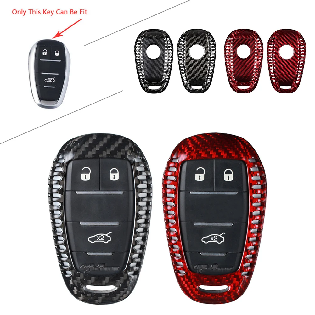 

Carbon Fiber Car Flip Remote Folding Car Key Cover Fob Case Shell For Alfa Romeo Giulia Stelvio