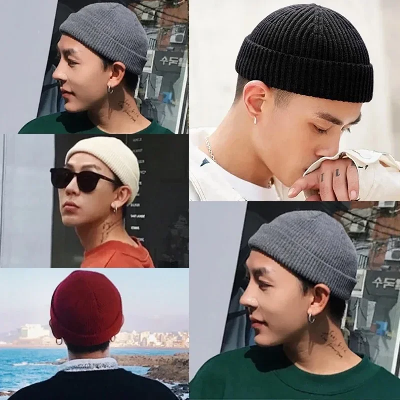 Outdoor Autumn Winter Warm Sports Running Cycling Bicycle Knit Hat Beanies Punk Hip Hop Skullcap Brimless Riding Motorcycle Cap