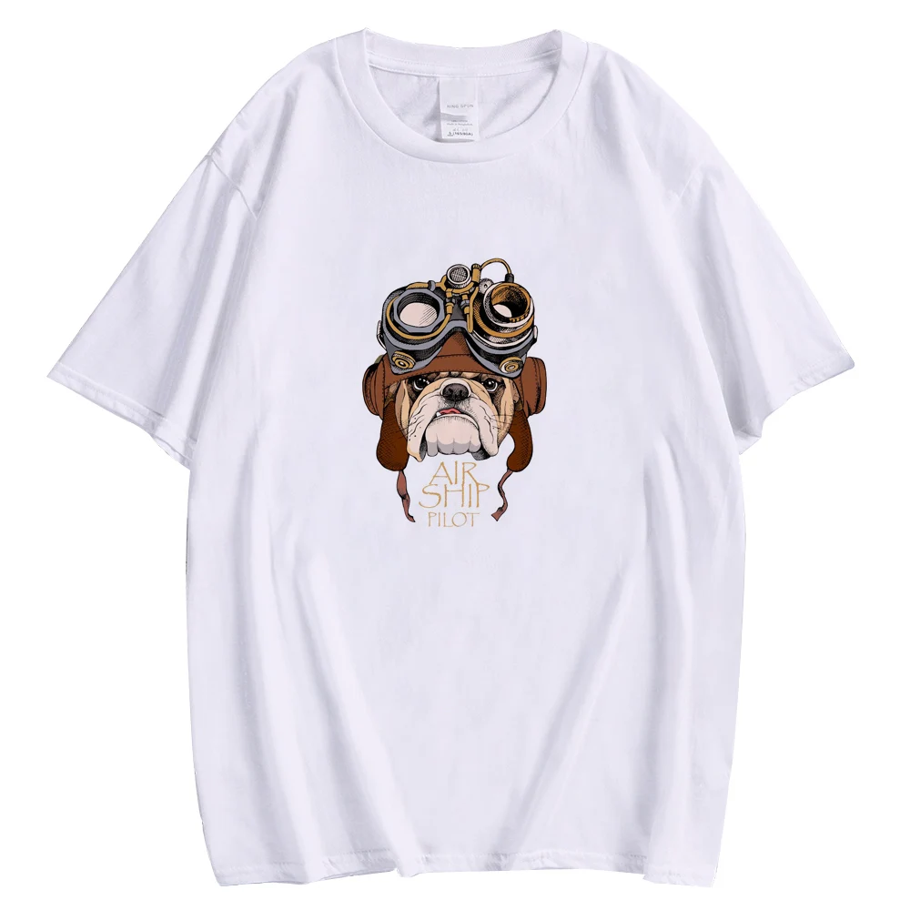 

CLOOCL Animal Dog Cotton T-shirts Funny Pugs Printed Tees Short Sleeve Pullover Tops 100% Cotton T-shirts Casual Streetwear