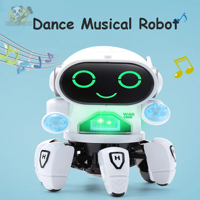 Dance Robot Electric Pet Musical Shining Toys 6 Claws Octopus Robot Educational Interactive Toys Children‘sToy Gift Digital Pet 2