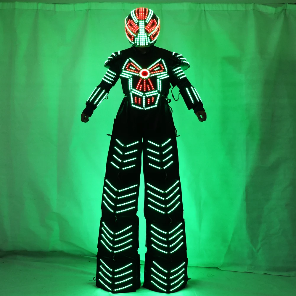 Traje De Robot LED Stilts Walker LED Light Robot Suit Clothing Event