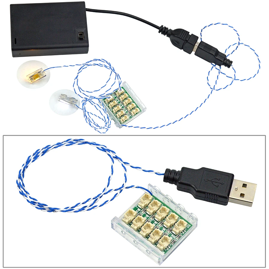 USB-Controlled LED Light Block with Bluetooth for Construction Brick Toy Sets