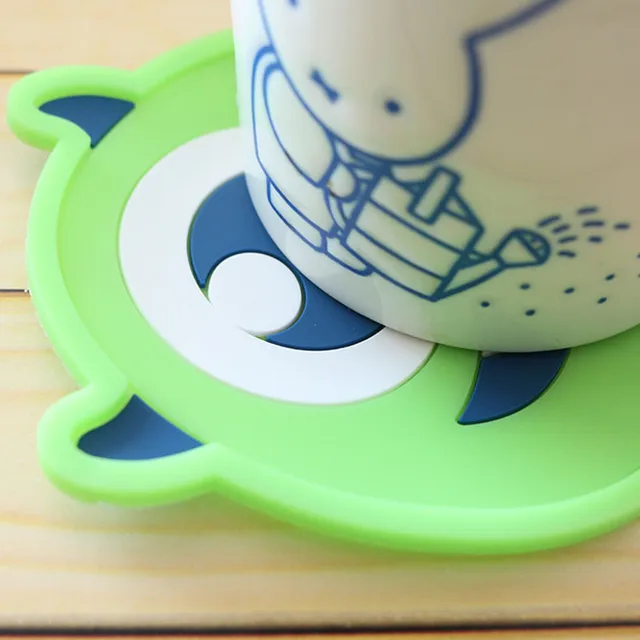 Rajzfilm 1 Darab Szilikon Étkezőasztal Placemat Konyha Kiegészítők Szőnyegpohara Bögre Állati Italpárnák - Image 3