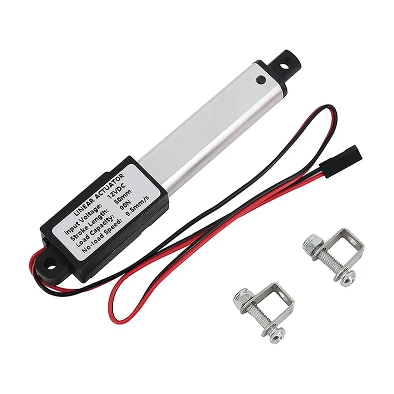 

3X Micro-Linear Actuator, 2 Inch Stroke, 90N/20.3Lb,Speed 9.5Mm/S Electric Waterproof Actuator Motor Linear Actuator 12V