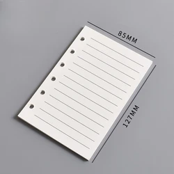 A7 Spiral Binder Loose Leaf Notebook Refill - Grid, Blank, Lined Pages for Creative Journaling & Planning (LINE)