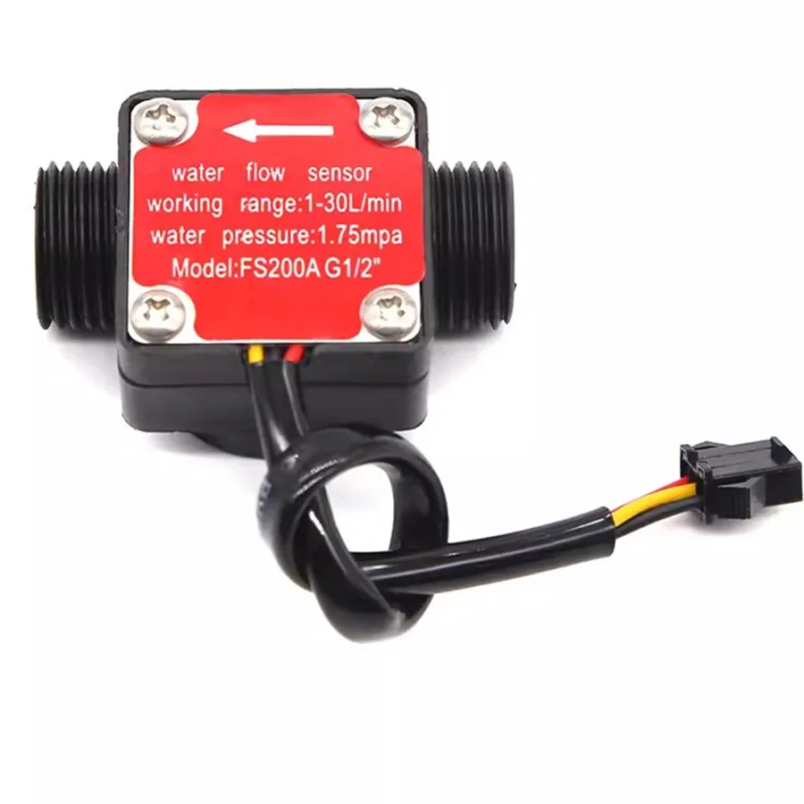 Water Fuel Flow Meter Sensor Counter Hall Flowmeter Pool Float Switch for Water Heater Credit Card Machine G1/2 1-30L/min flow meter water flow meter