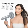Frequency Conversion Professional Salon Ionic Hair Dryer Light Weight Strong Wind 6 Speed Negative Ion Bolwdryer with 3 Nozzle 6