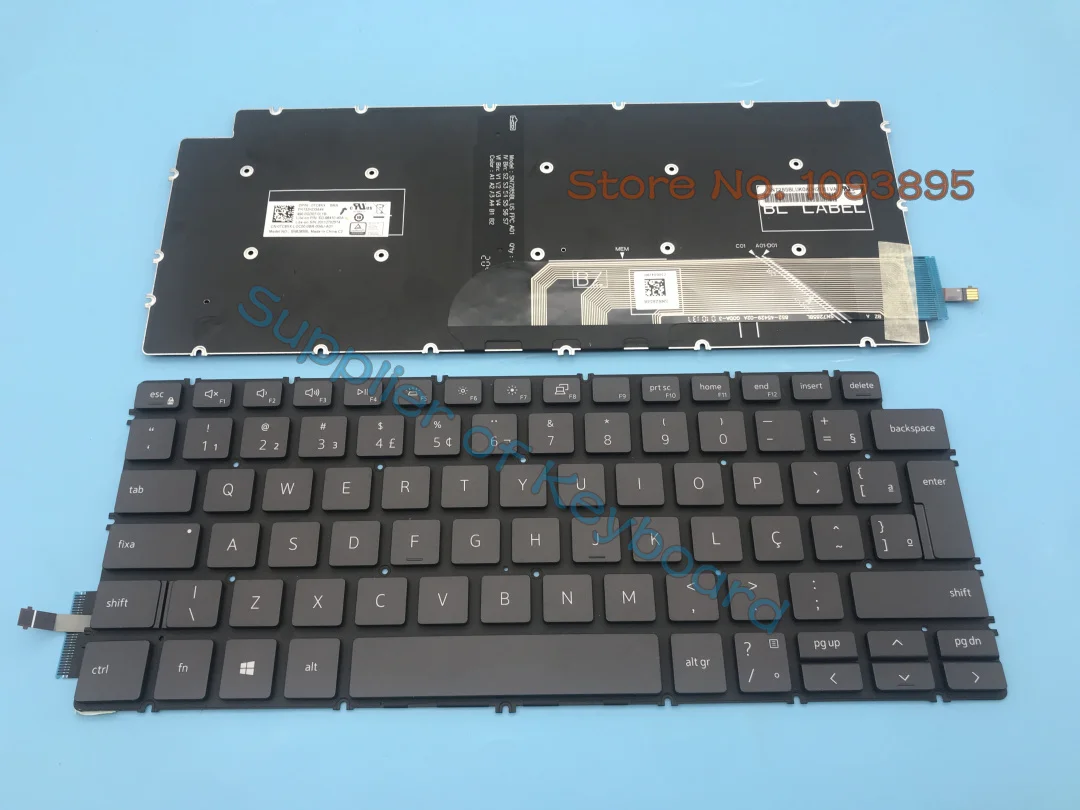 Teclado Latino Espanhol e Português do Brasil Retroiluminado em Prata e Preto Dell Inspiron 7390 em 17391 in 114 7405 7400 em 1 - Imagem 2