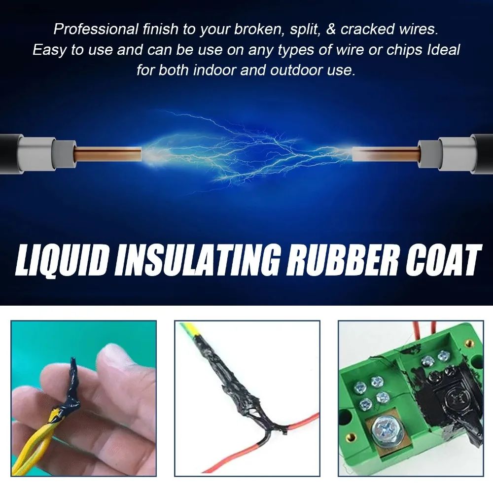 30/50ml Car Liquid Insulating Adhesive Electrical Wire Cable Repair Rubber Coat Fix Fast Drying  Repair Liquid Insulation Paste