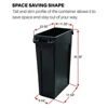 Slim Jim Trash Can Waste Bin with Venting Channels, Black, for Kitchen/Office/Workspace 6