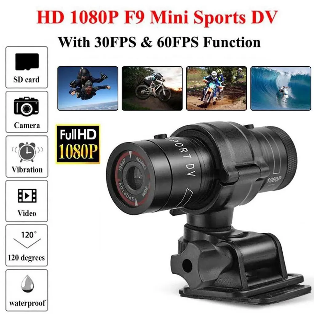 F9 Sports Action Camera 1080p Waterproof Motorcycle Helmet Cam_voghion.com