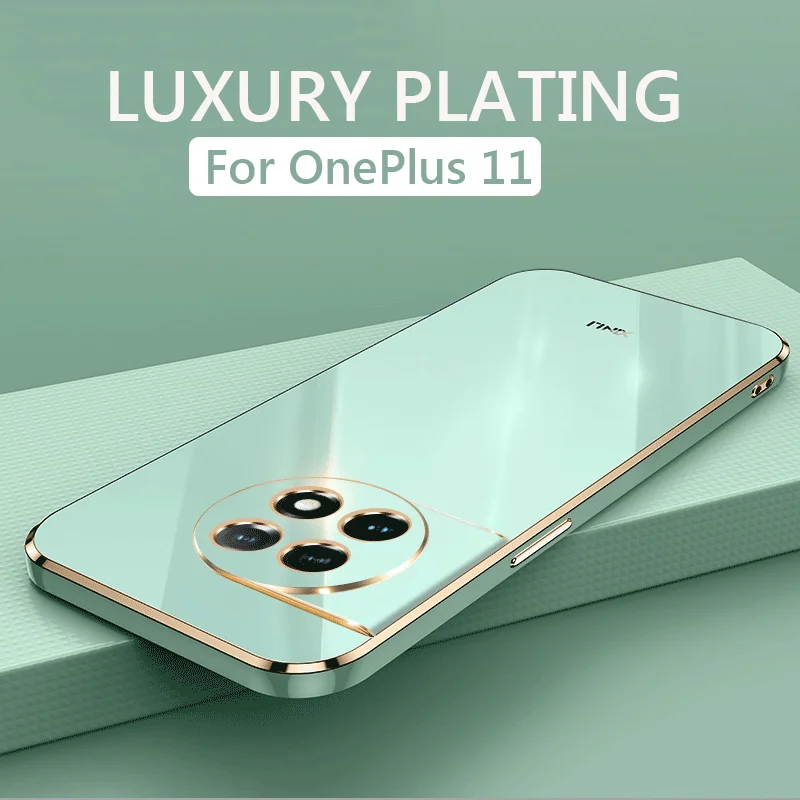 Carcasă de telefon de lux, cu placă pătrată, pentru OnePlus 11 11R, OnePlus11 OnePlus11R One Plus 11 5G, rezistentă la șocuri, din silicon moale_voghion.com