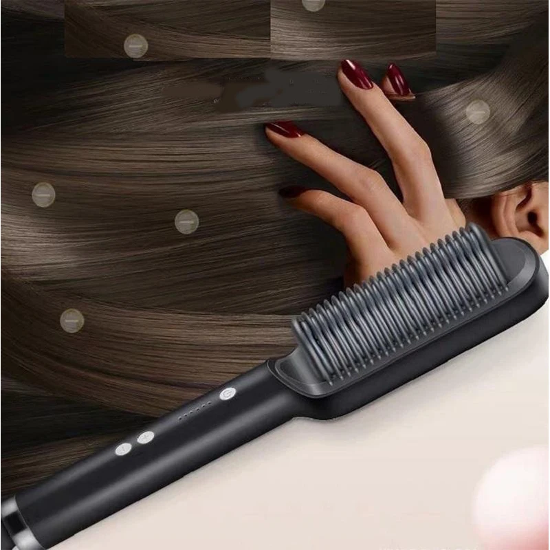 Hair Straightener Quick Heated Electric Hot Comb Professional Negative lon Hair Care Hairstyle Brush
