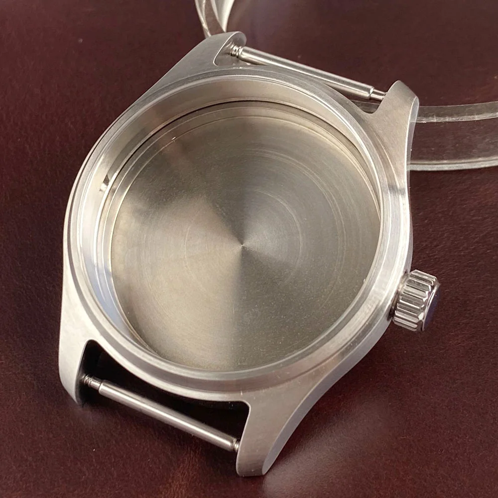 Pilot Titanium/Stainless Steel Watch Case - 39mm, 20ATM Waterproof with Sapphire Glass & Luminous Dial Hands