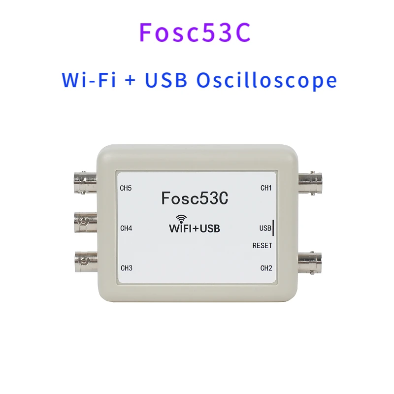 Fosc53C 1M Wireless Wi-Fi USB Oscilloscope 5-Channel Synchronous Input Lab Electrical Repair Automotive Handheld Oscilloscope 2
