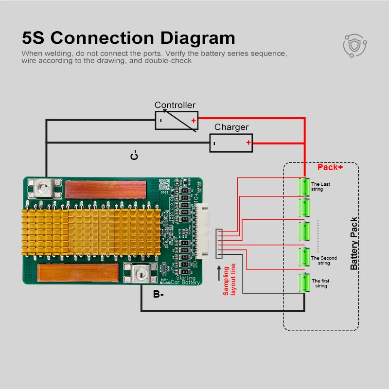 Car Start BMS LTO 4S 5S 6S 7S 8S 9S 10S 80A 100A 2.3V 2.4V 1000A Peak Lithium t