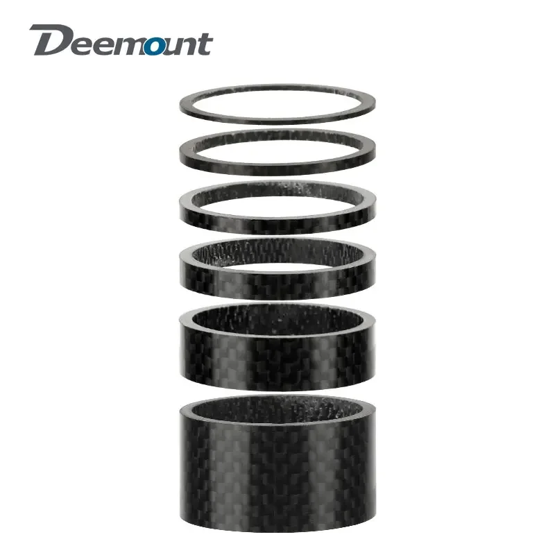Bicycle Spacer 31.8mm Fork Headset Carbon Spacers MTB Bicycle Handlebar Stem Rise Up Adjust Washers 3K Glossy Fiber Steering DIY Accessories
