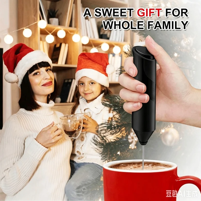 MINI Milk Frother USB Rechargeable 3 Speeds Foam Maker Coffee Whisk Mixer Electric Handle Blender Egg Beater 6