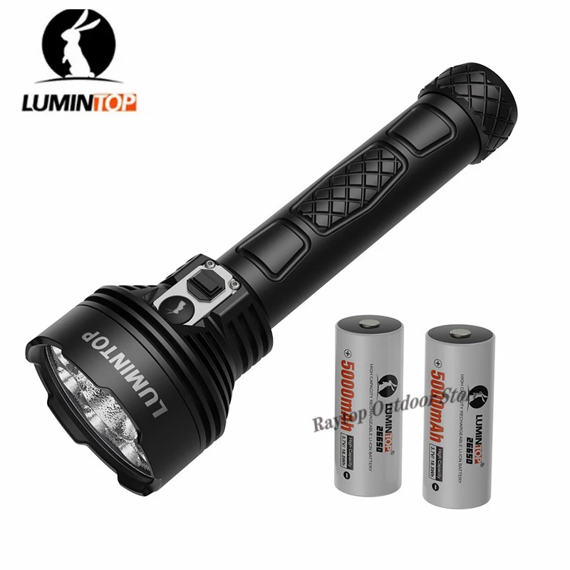 

LUMINTOP PK26 Dual Light Sources Outdoor Flashlight 1+8*LEDs Max 22000 lumens 550m beam distance torch lanterns 26650 flashlight