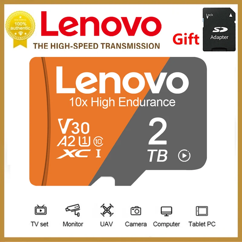 Originale Lenovo Sd 2Tb Micro Tf Mini Sd Card 256Gb 512Gb 128Gb Tf Memory Flash Card Per Telefono/Computer/Fotocamera Dropshipping