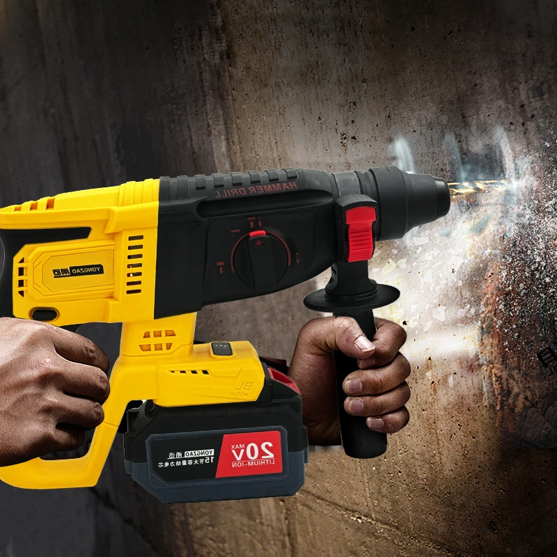 26MM Brushless Electric Hammer Drill Multifunctional Cordless Rotary Hammer Impact Drill Power Tool For Makita 20V Battery 3
