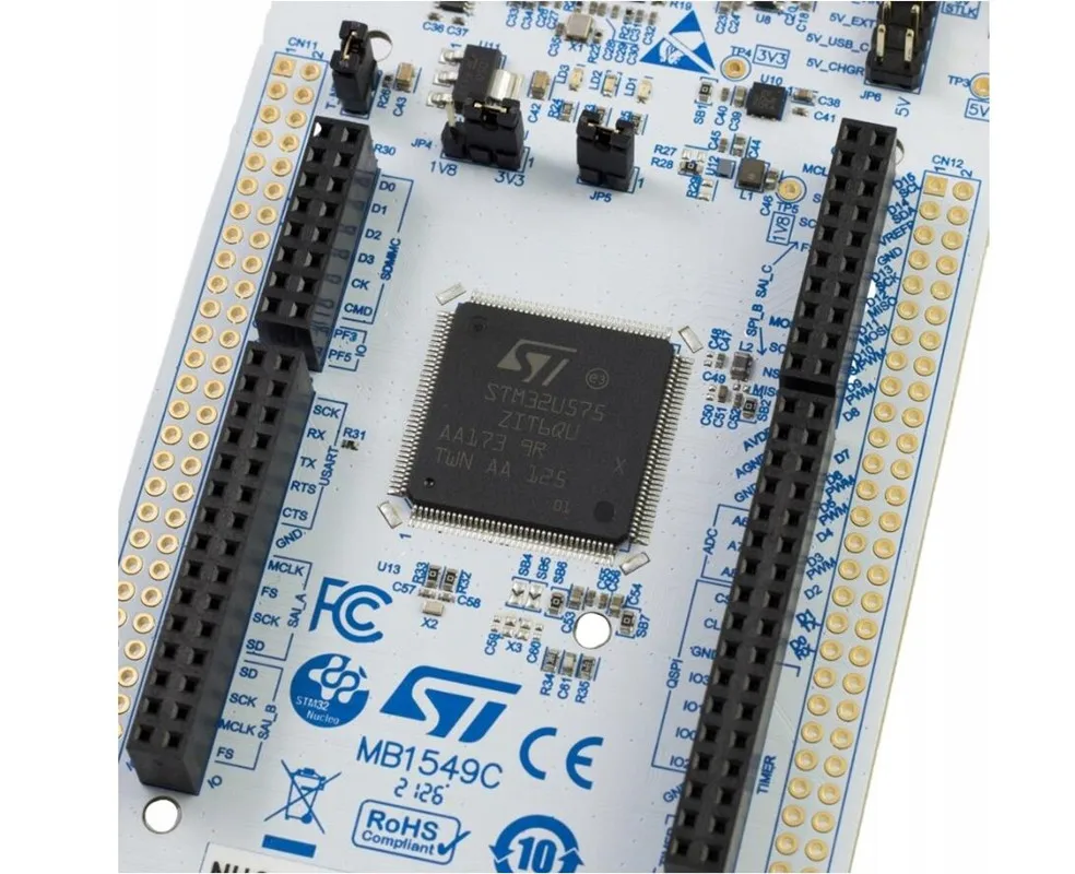 NUCLEO-U575ZI-Q  , Nucleo-144, STM32 йи, STM32U575ZIT6Q, 32Bit, Arm Cortex-M33