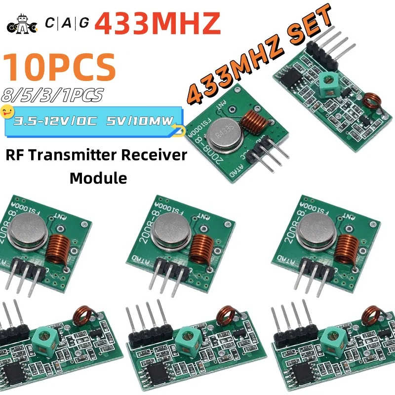 Émetteur 433MHz pour drone radiocommandé avec antenne et boutons de contrôle