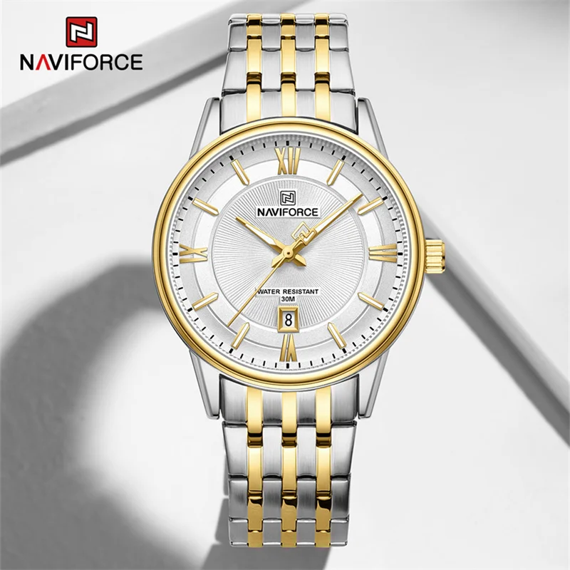 NAVIFORCE Brand Watch For Couple Simple Waterproof Stainless Steel