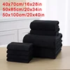 Black Microfiber Salon Hair Drying Towel Guest Used Hand Towels Hair Stylist Spa Bath Hair Drying Towel Cleaning Towel 1
