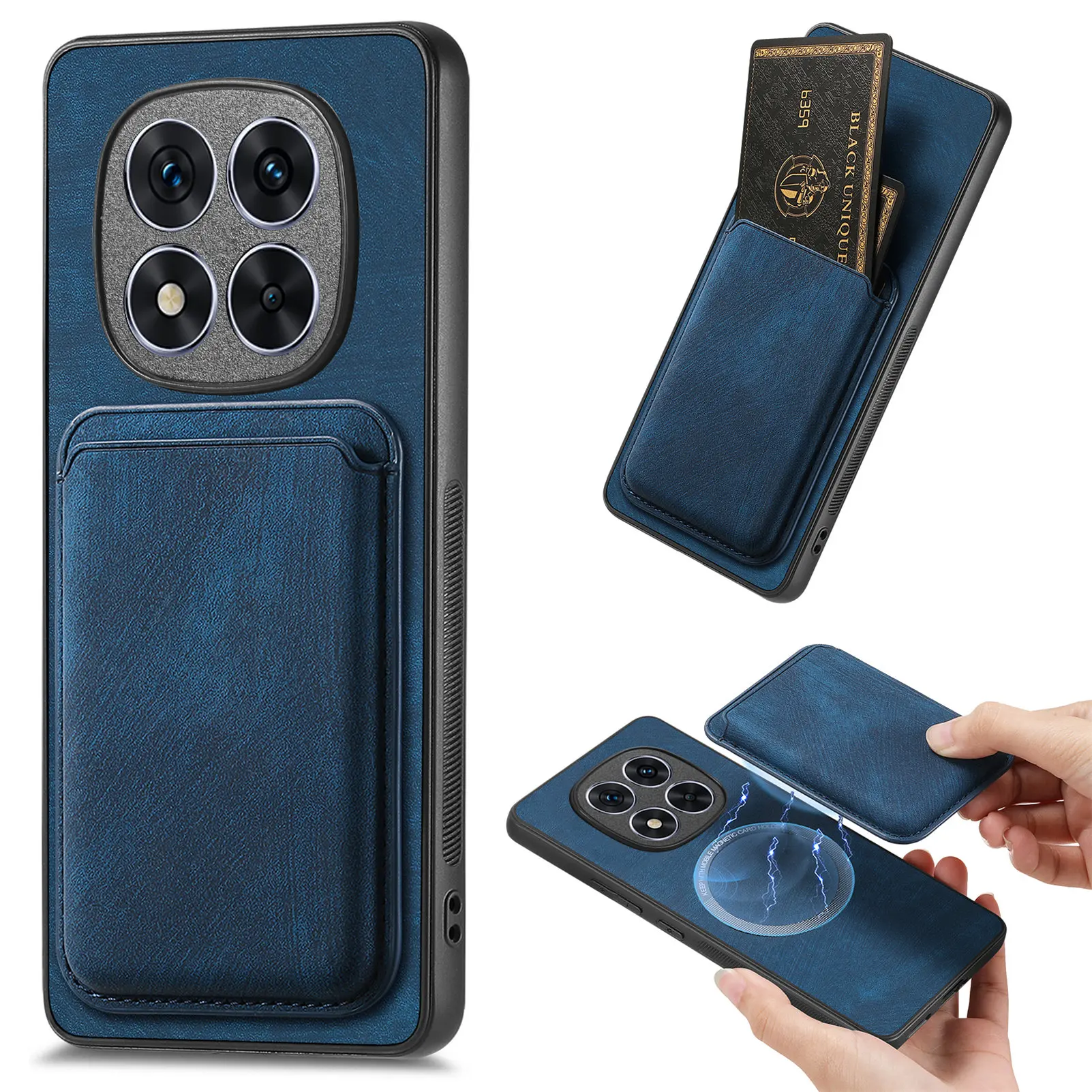 2-in-1 Detachable Leather Wallet with Magnetic Case - Retro Style