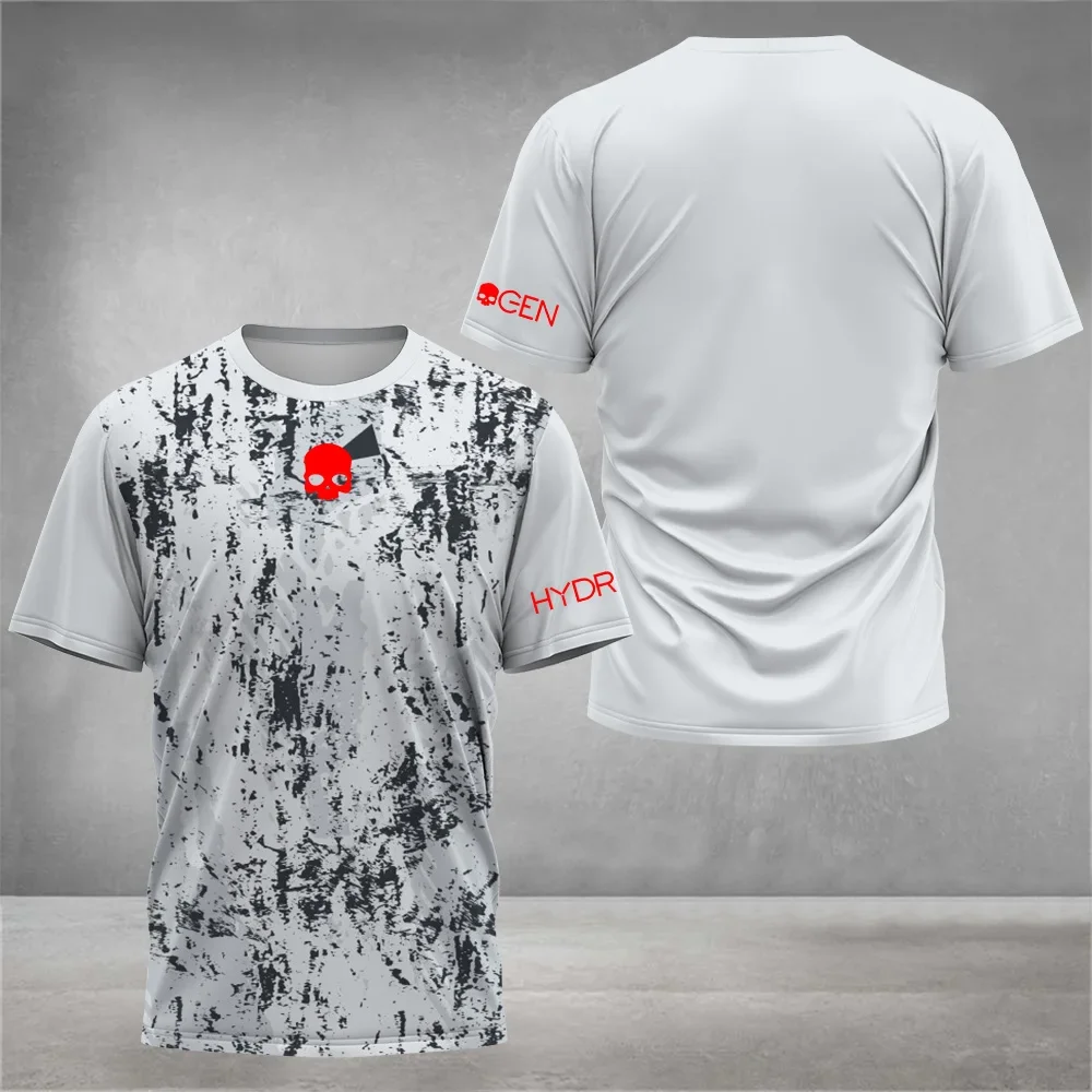 Men's Crew Neck Short Sleeve T-Shirt Printed Tennis Badminton Running T-Shirt Casual Loose Outdoor Sportswear