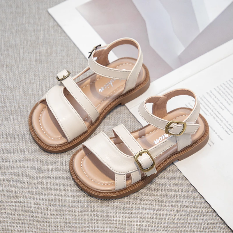 Girls Summer Hollow Out Woven Beach Sandals