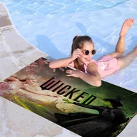 2024 Musical Movie Wicked Cartoon Beach Towel Cute Kawaii Room Decor Bath Girls Children Hand Towels For Bathroom Shower 1
