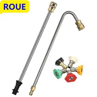 ROUE Angled Spray Lance, Under Chassis Wash Lance Compatible With Karcher K2 K3 K4 K5 K6 K7 Pressure Washer, Gutter Cleaning Kit 1