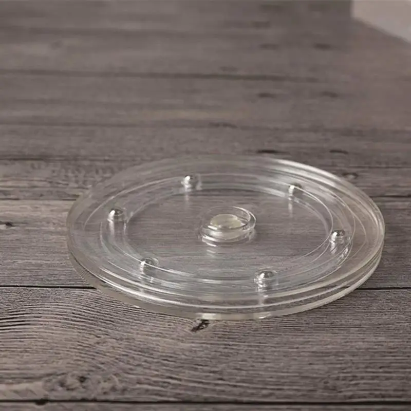 Clear Acrylic Turntable Kitchen Spice Holder 360-Degree Rotating Turntable Acrylic Rotary Table 360-Degree Rotary Table images - 6