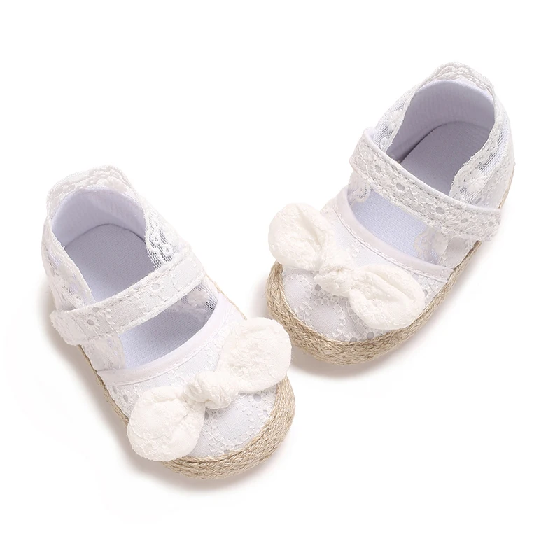 Lace Baby Girl Princess Shoes Baby Moccasins Moccas Shoes Cute Bow High Quality Cotton Comfortable 0-18M
