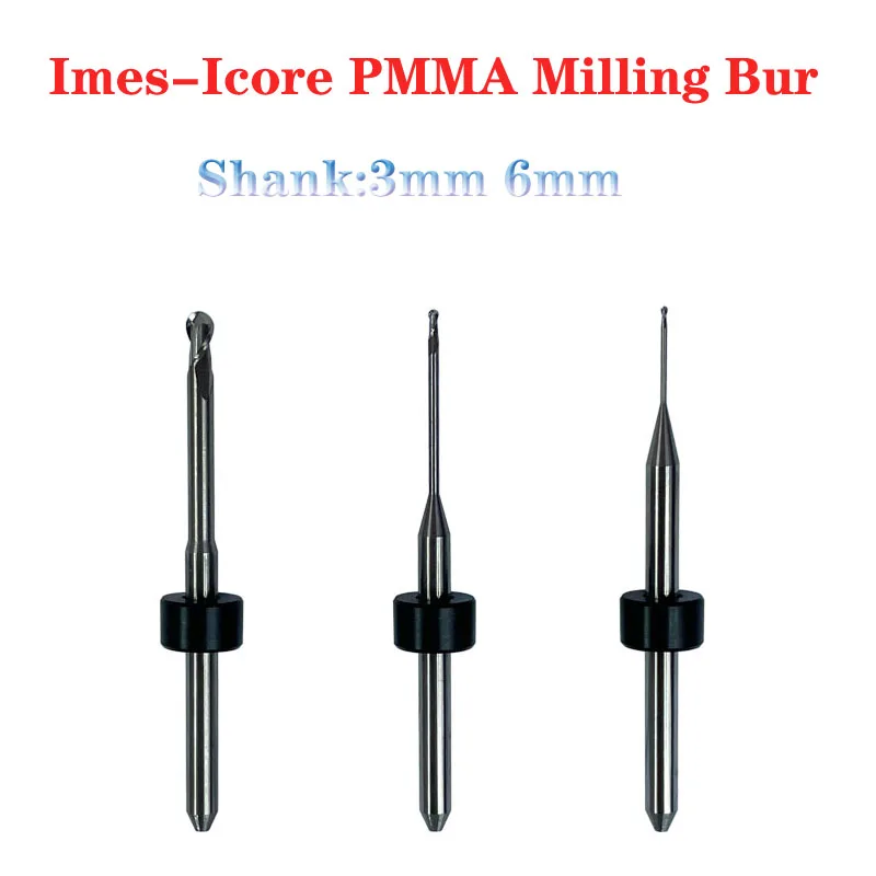 

1PC Dental Lab Imes Icore Milling Burs Cutters CADCAM for Dental PMMA WAX PEEK Zirconia Lab Pruducts Shank 3mm,6mm