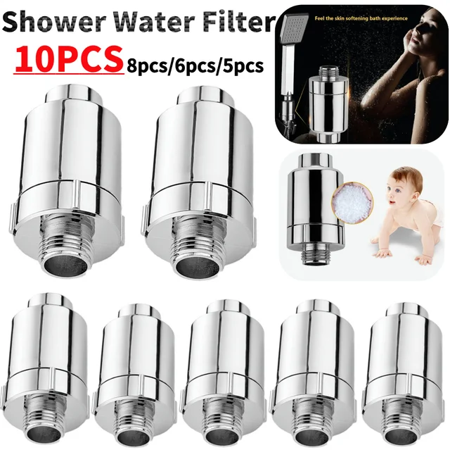 10-1PC ใหม่เปิดใช้งานคาร์บอนกรองฝักบัวหัวก๊อกน้ําที่ถอดออกได้ Purification Strainer ลบสิ่งสกปรกอุปกรณ์ห้องน้ํา 1
