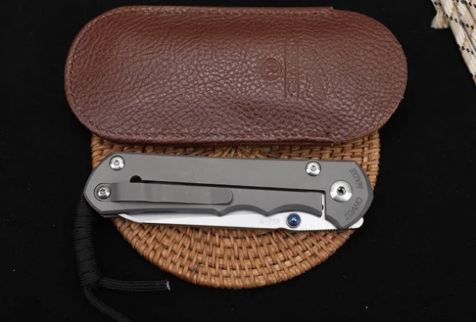 Outdoor Camping Titanium Alloy Tactical Folding Knife S35vn Blade Stone Washing High Quality Security Defense Pocket Knives-BY57 audio door phone system