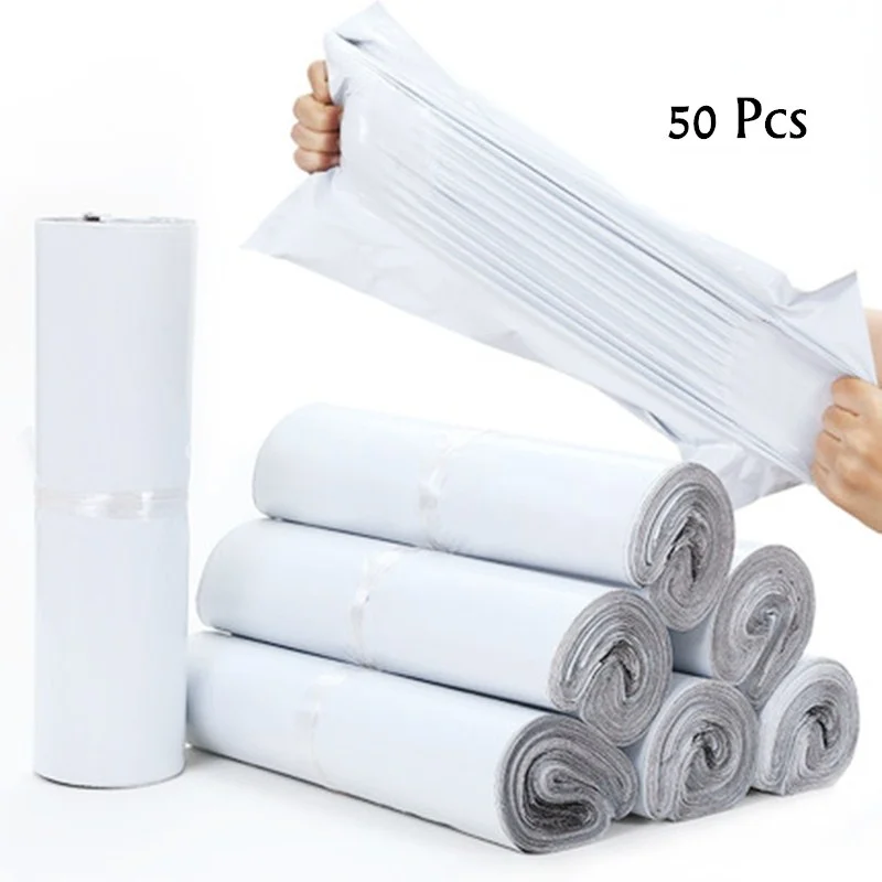 Shipping Bags Opaque PE Plastic Express Envelope Storage White Color Mailing Bags Self Adhesive Seal Courier Bag