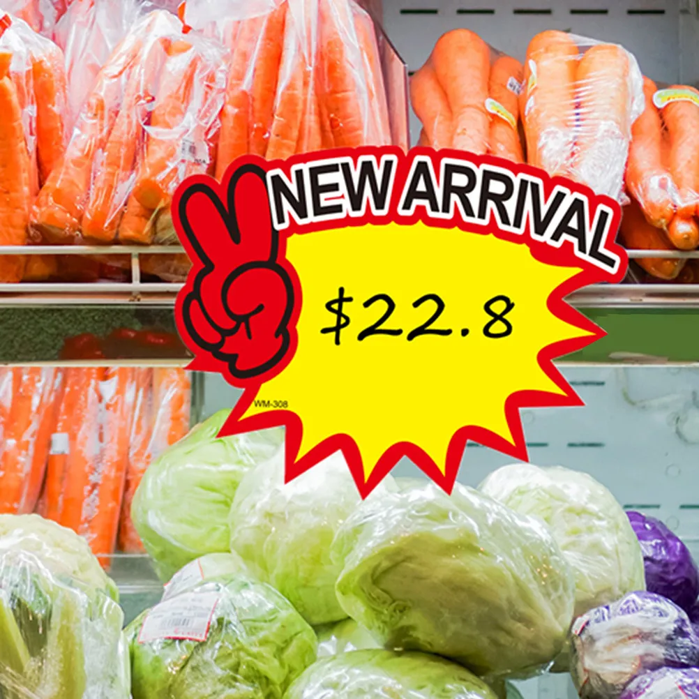 50Pcs 가격표 프리미엄 종이 프로모션 가격표 상점 시장 판매 광고 태그용 광..