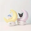 Sanrio Kuromi Cinnamonroll Moon LED Light Kawaii 3D Cartoon Ornament Cute Beauty Bedroom Night Light Bedside Decor Lamp Gifts 5