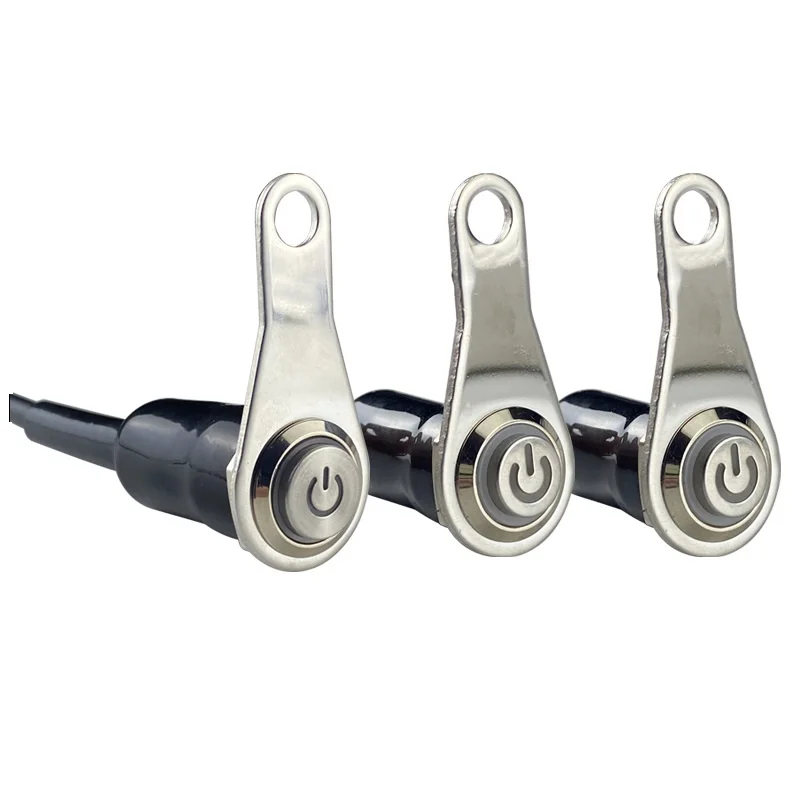 Stainless Steel Bracket Headlight Switch Spot Light ON-OFF Universal 12V Metal Light Switch
