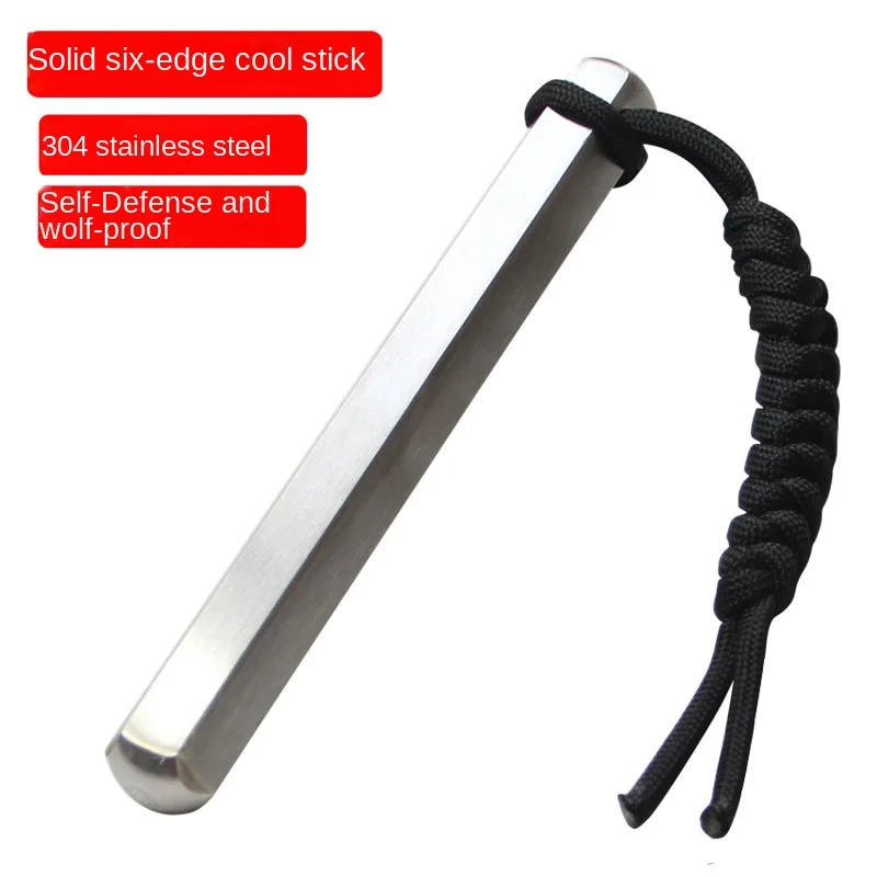 

Women's Self-Defense Stick 304 Stainless Steel Short Stick Portable Self-Defense Weapon Solid Car Broken Brick Window Finger